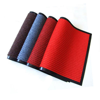qualità  Non Slip Washable PVC Backing Customized Polyester Entrance Pile Rubbed Door Mat For Kitchen Living Room fabbrica